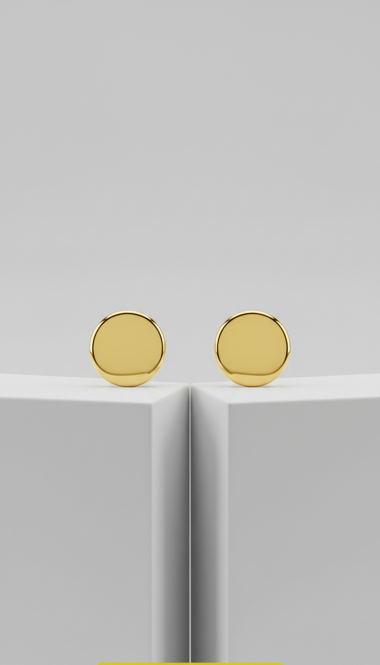 Aretes círculo acento amarillo